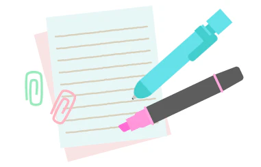 リスト化する紙とペン