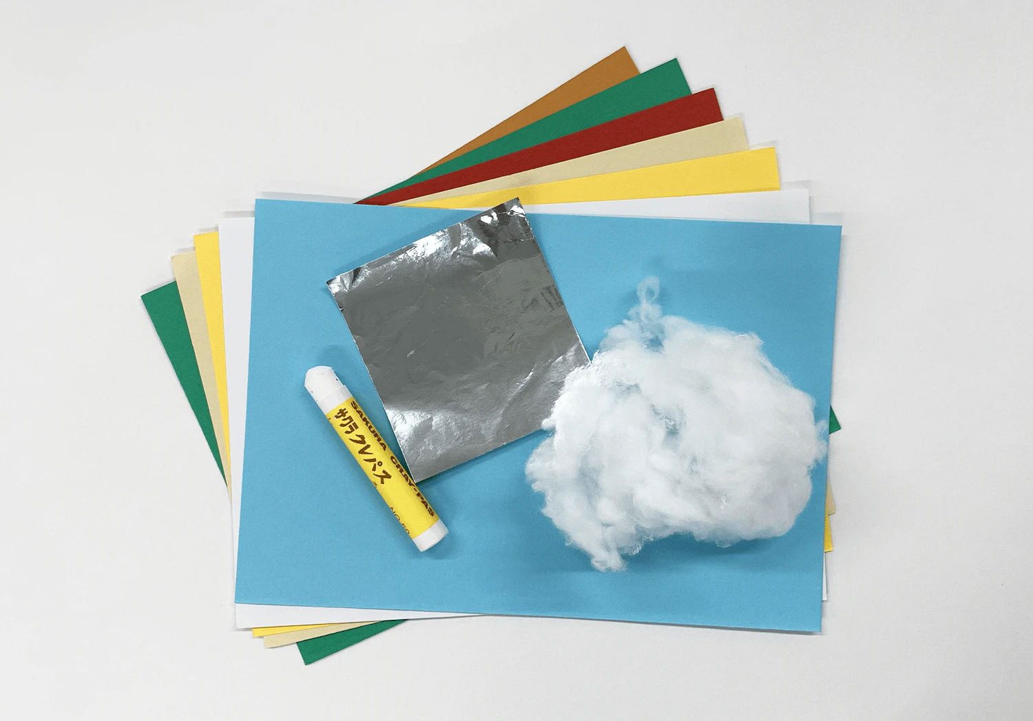 ふわふわ綿のスノードームの準備物