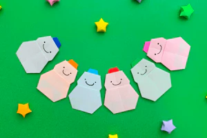 雪だるまのおりがみ