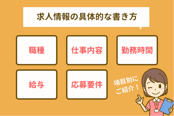 求人情報の具体的な書き方