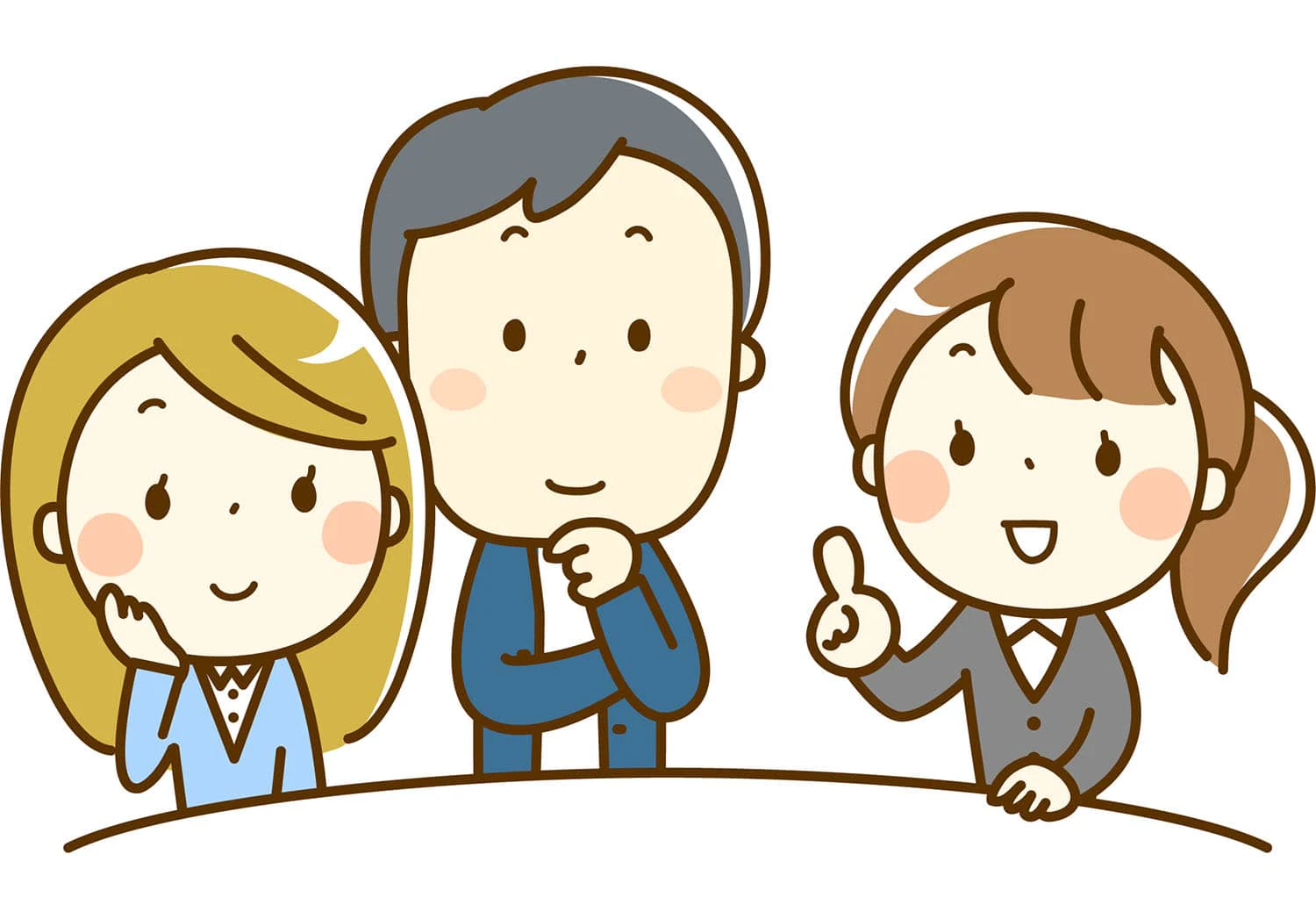 話をする男女のイラスト