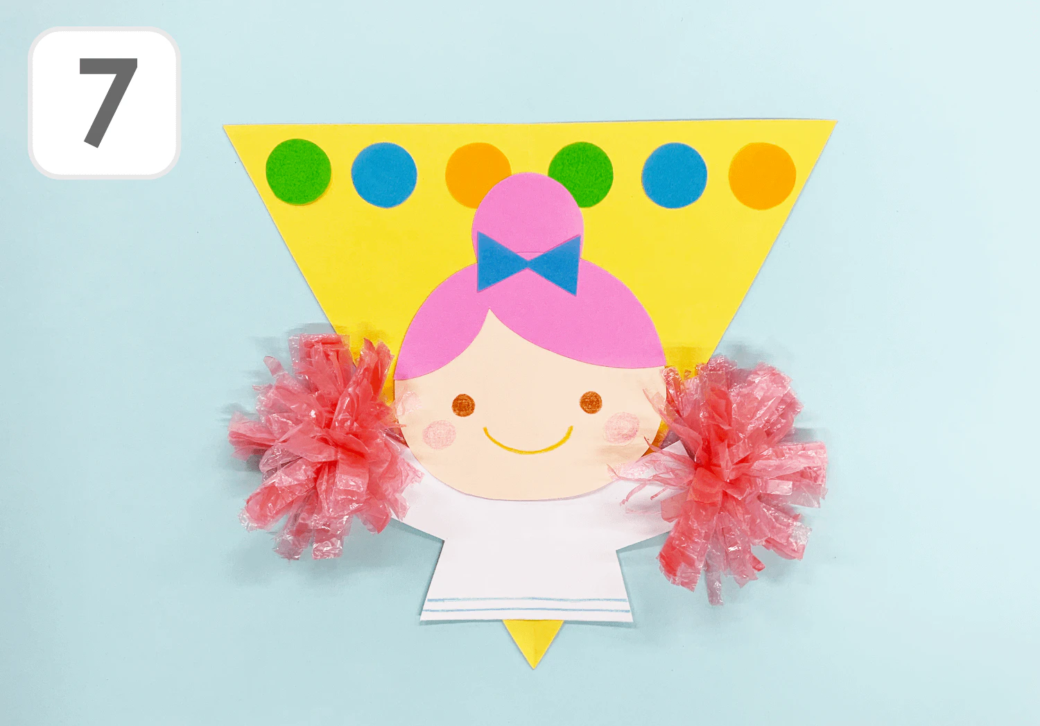 ポンポンの立体万国旗の製作手順7