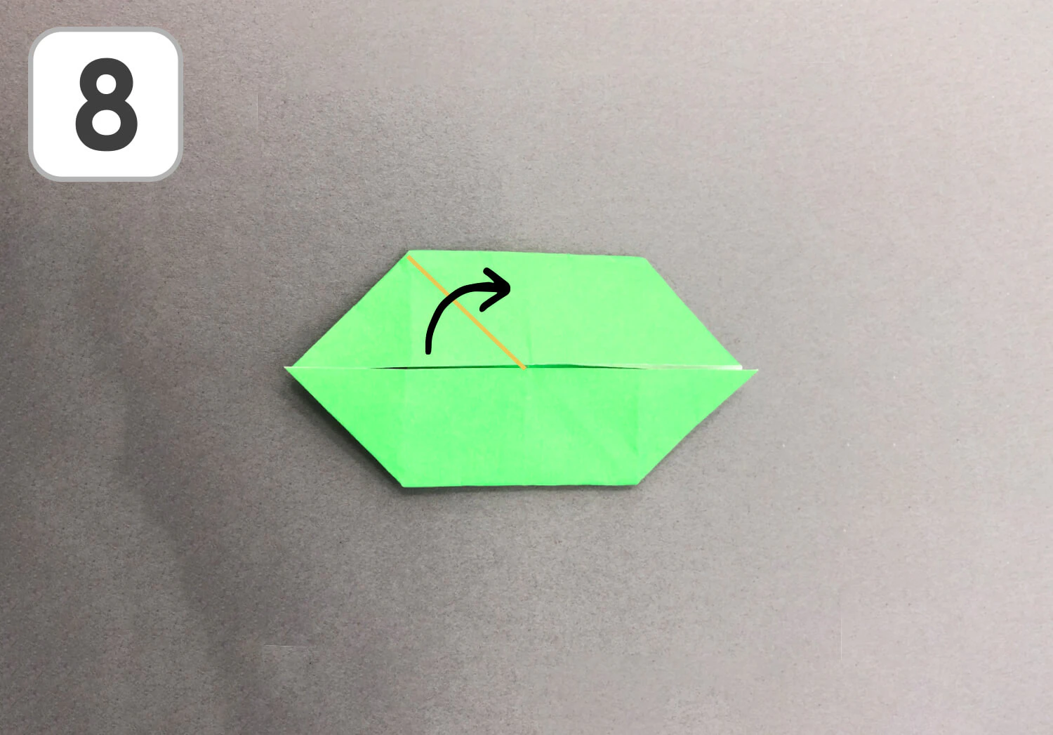 おりがみ1枚で作るクローバーの作り方8