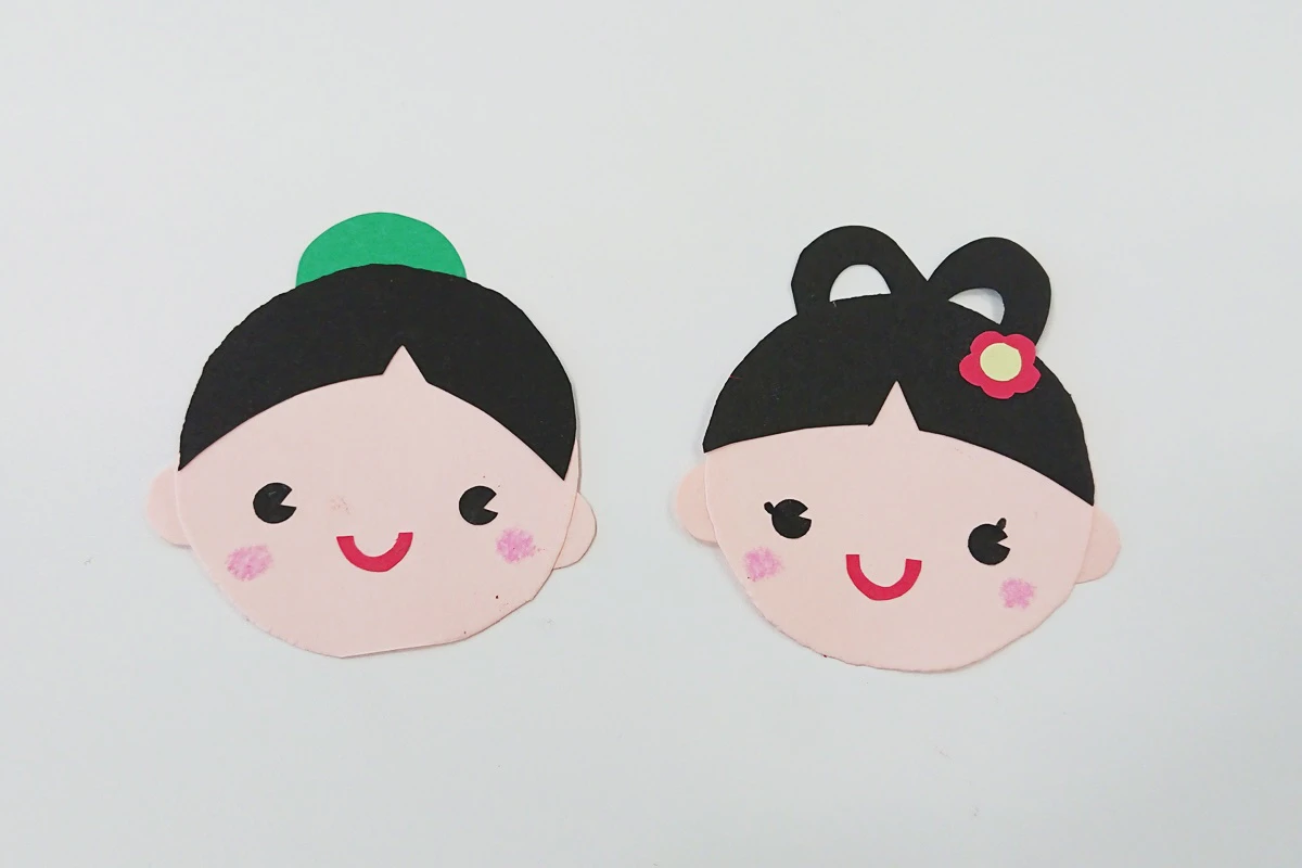 ペーパー芯の織姫＆彦星製作過程1