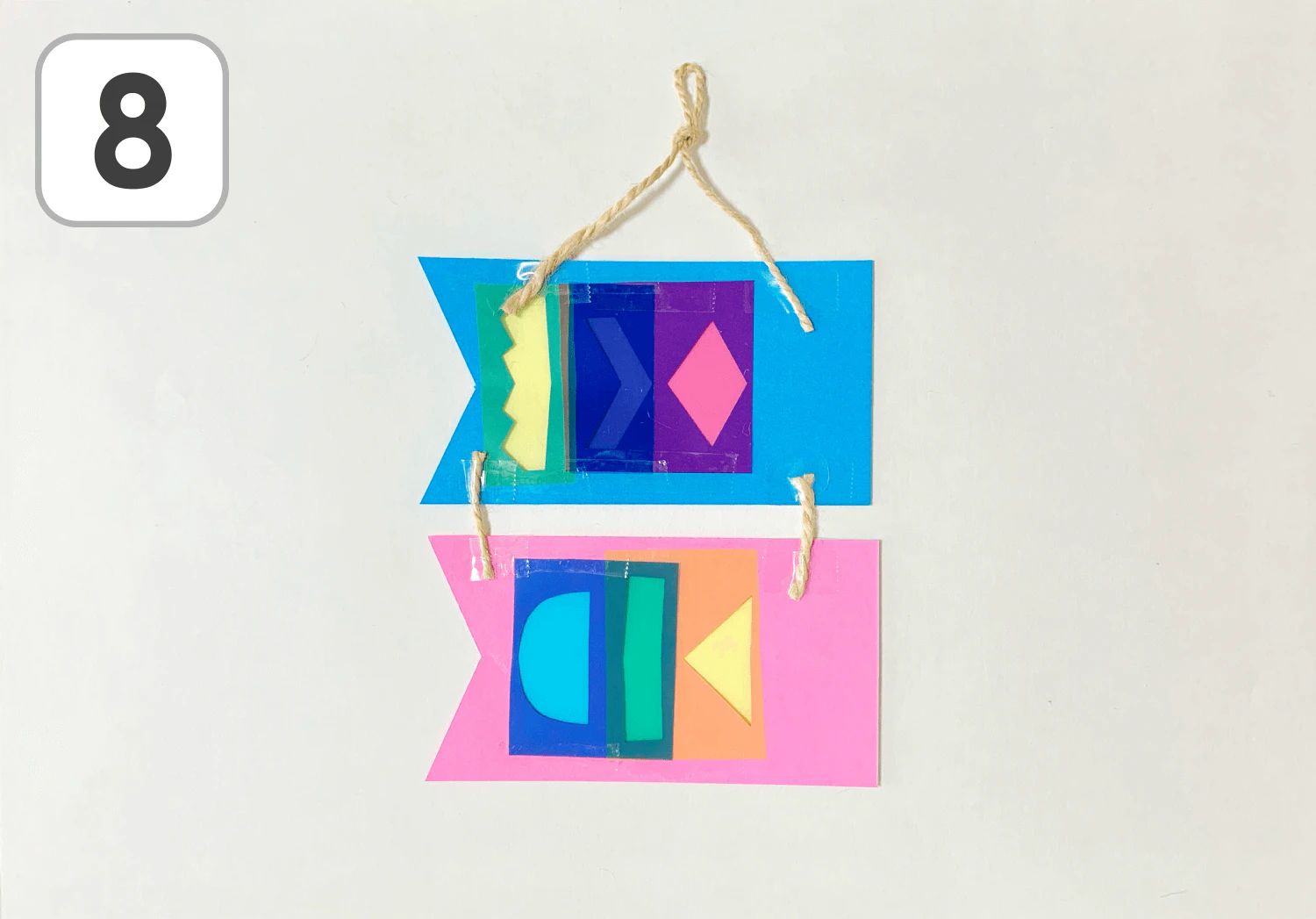 ステンドグラスこいのぼりの製作手順8