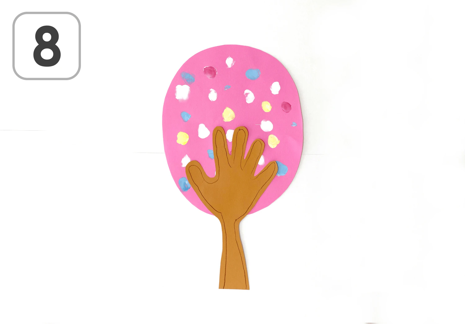 手形と指スタンプの木の製作手順8