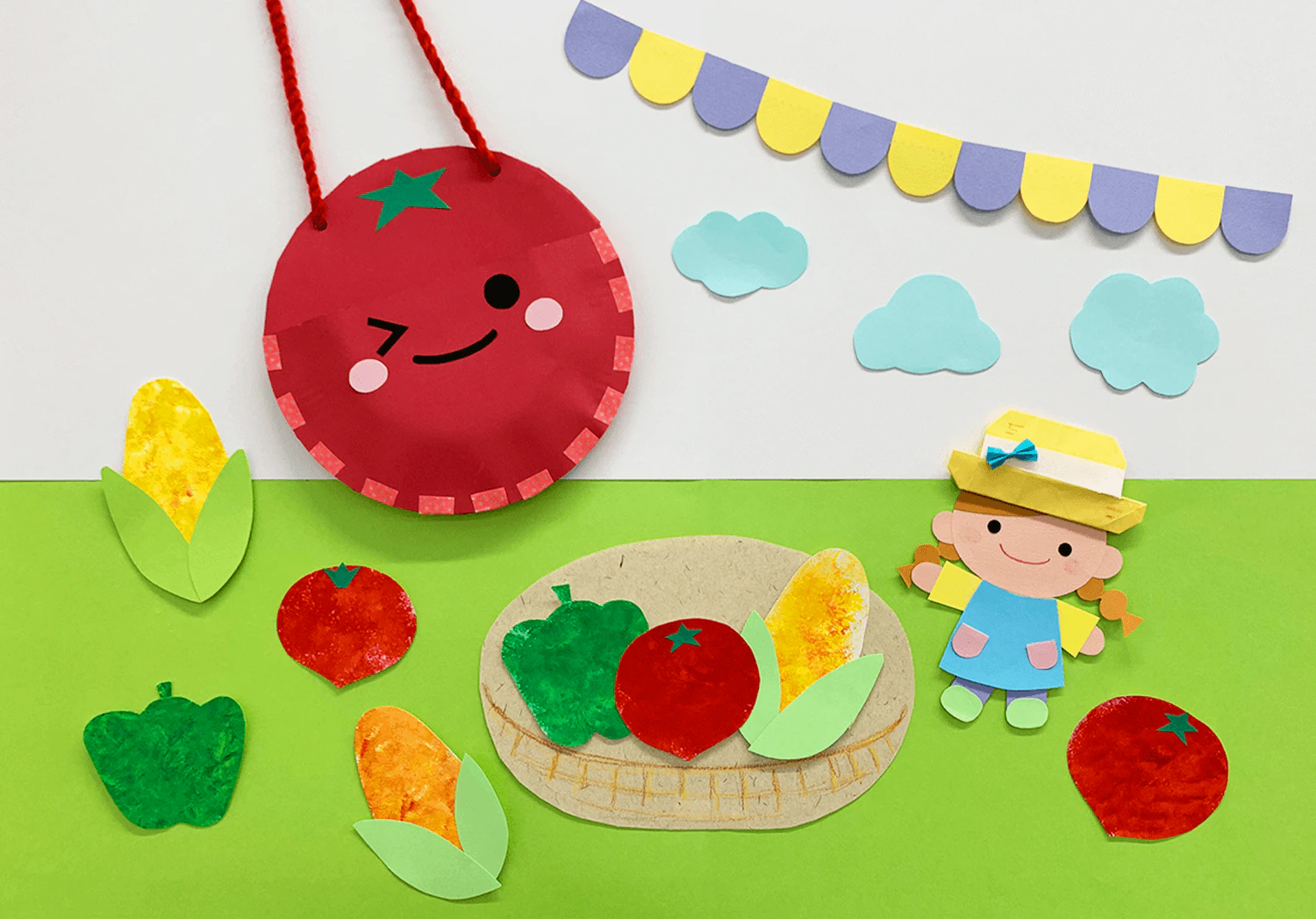 夏野菜で元気！の壁面