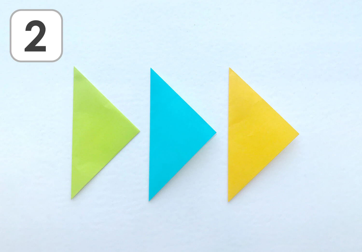 おりがみで作るほし手順2