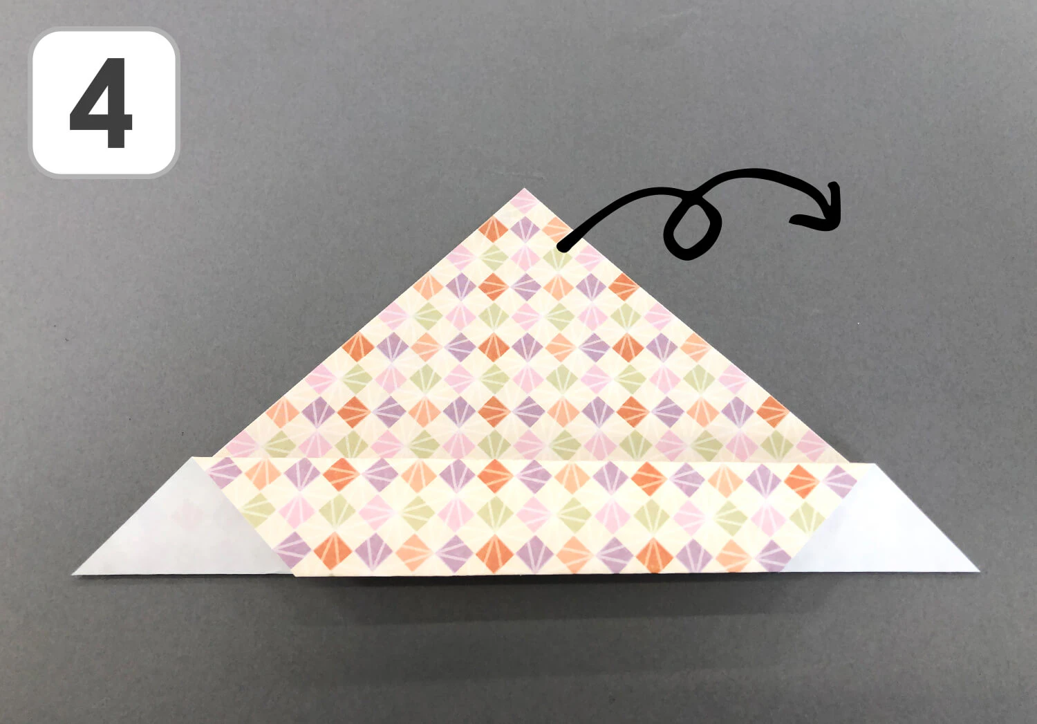 ニット帽折り方　手順４