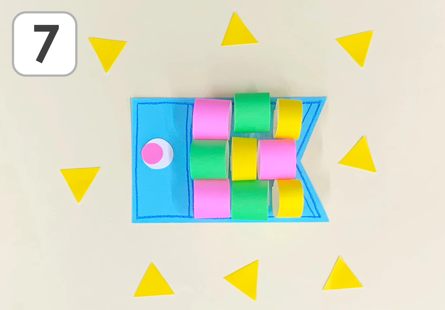 クルリンおりがみのこいのぼりの製作手順7