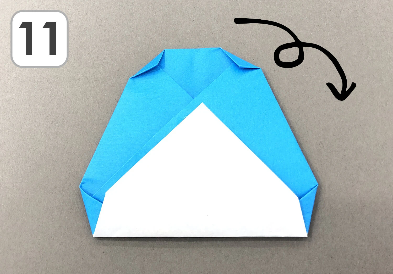 ペンギンおりがみ折り方11