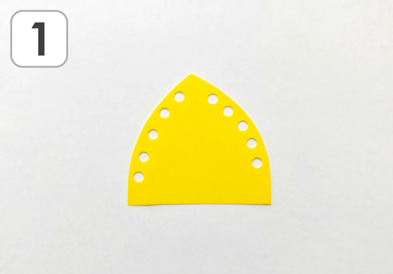 紐通しのニット帽子の製作手順1