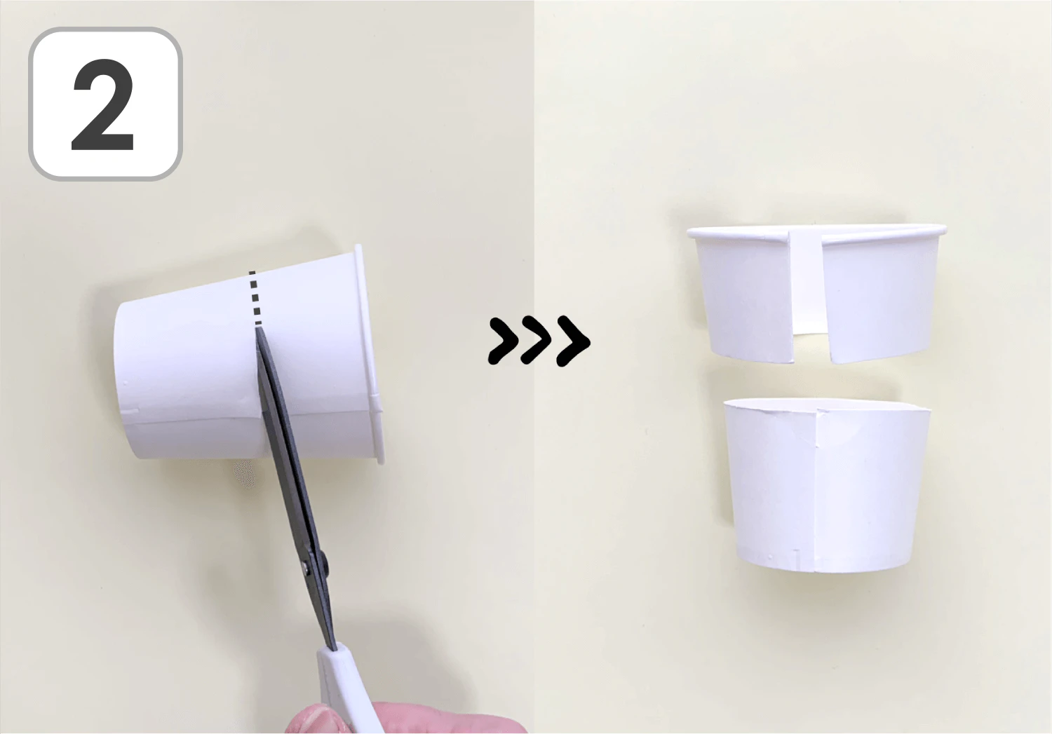 紙コップの観覧車の製作手順２