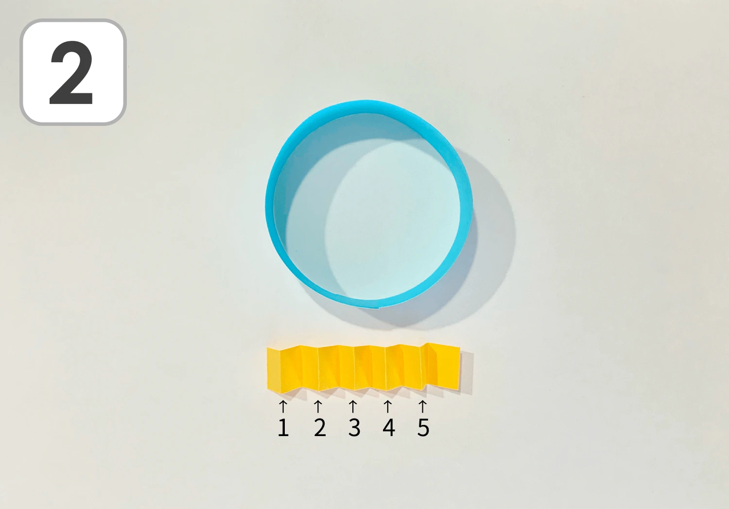 七夕の星飾りの製作手順2