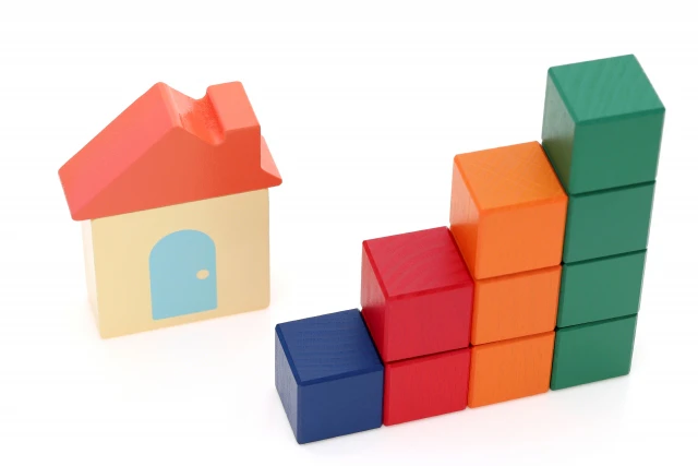 積み木の家とブロック