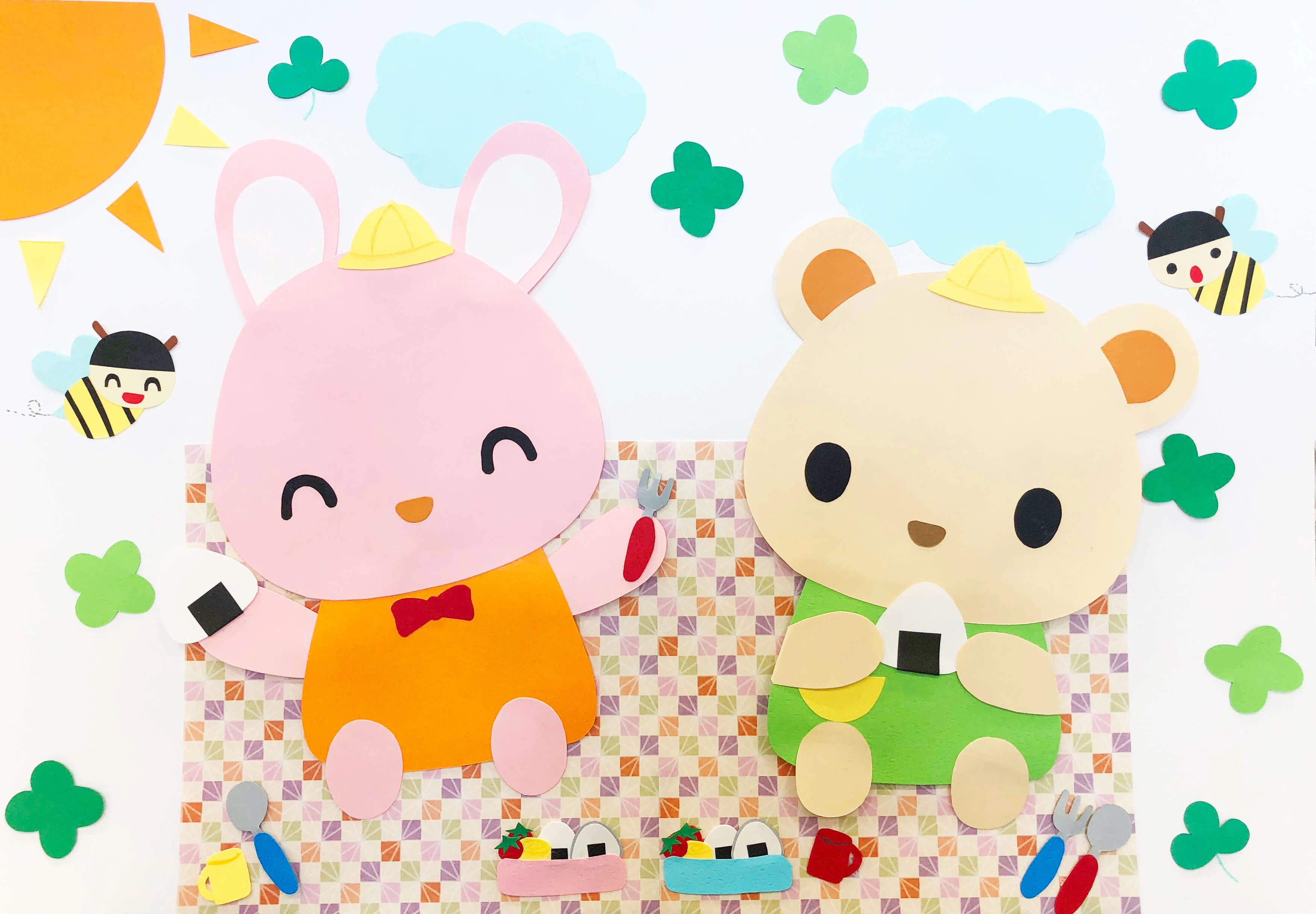 楽しい遠足の壁面デザイン