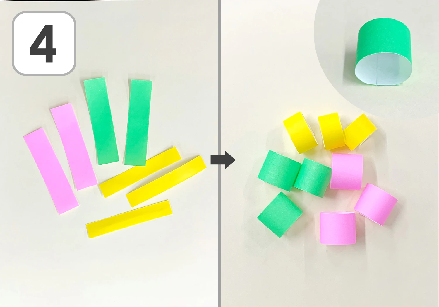 クルリンおりがみのこいのぼりの製作手順4