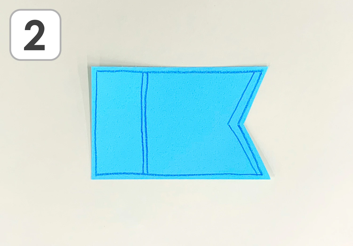 クルリンおりがみのこいのぼりの製作手順2