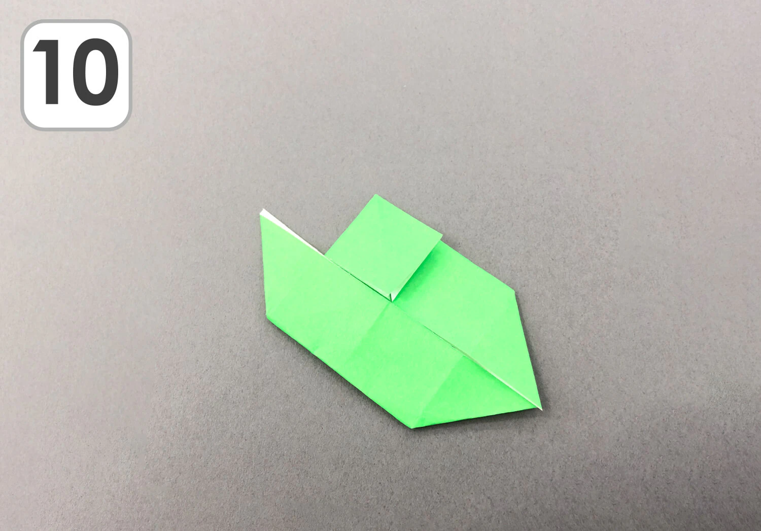 おりがみ1枚で作るクローバーの作り方10