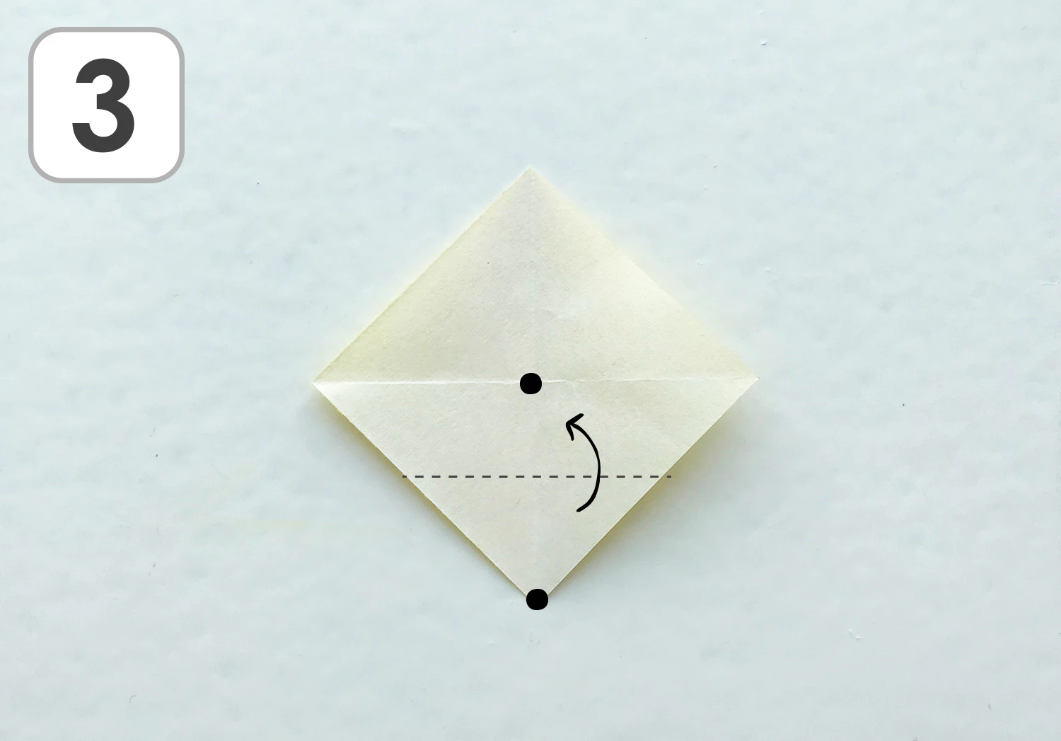 おりがみひまわり手順3