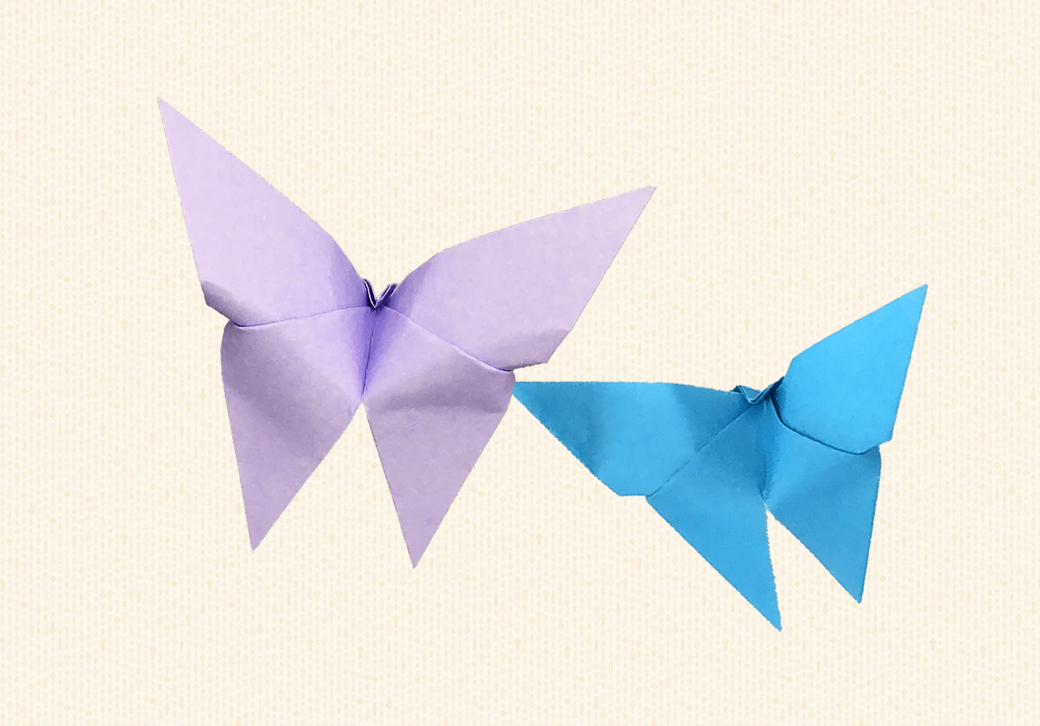 立体的なちょうちょのおりがみ