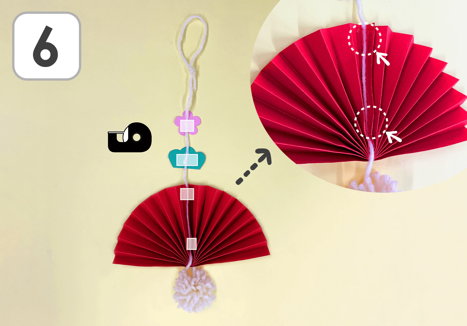 うさぎのお正月飾りの製作手順6