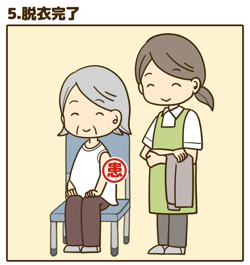 5.脱衣完了