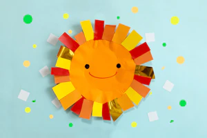 紙皿で作る太陽の製作