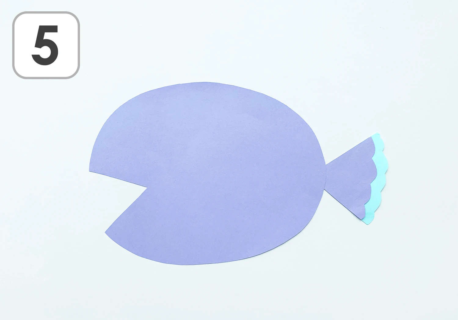 カラフルうろこのお魚の製作手順5