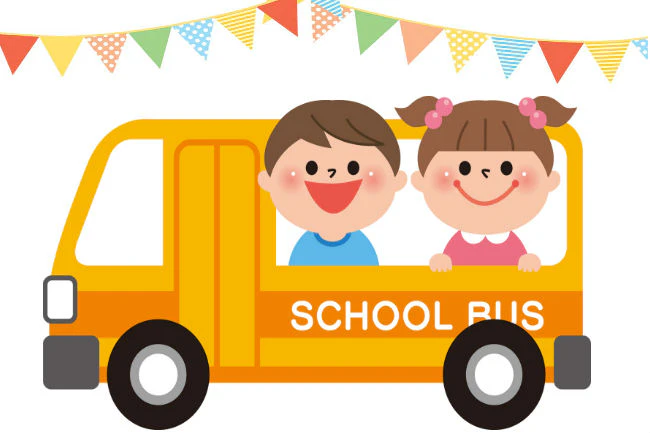 スクールバスのイラスト