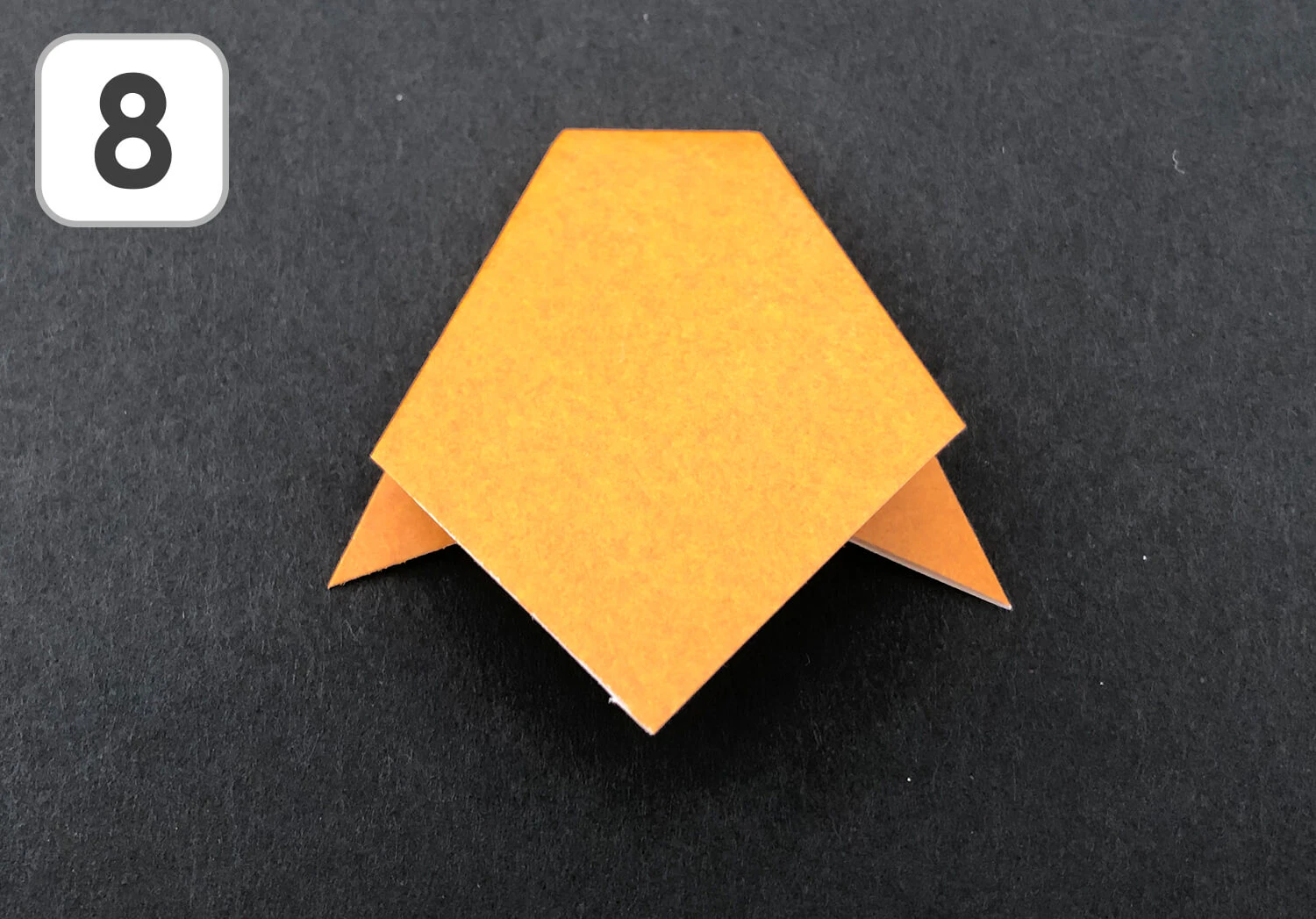 おりがみ　みのむし折り方8