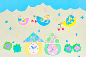 時の記念日の壁面装飾