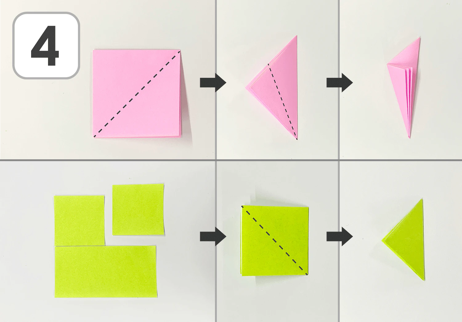 とびだすありがとうカードの製作手順４