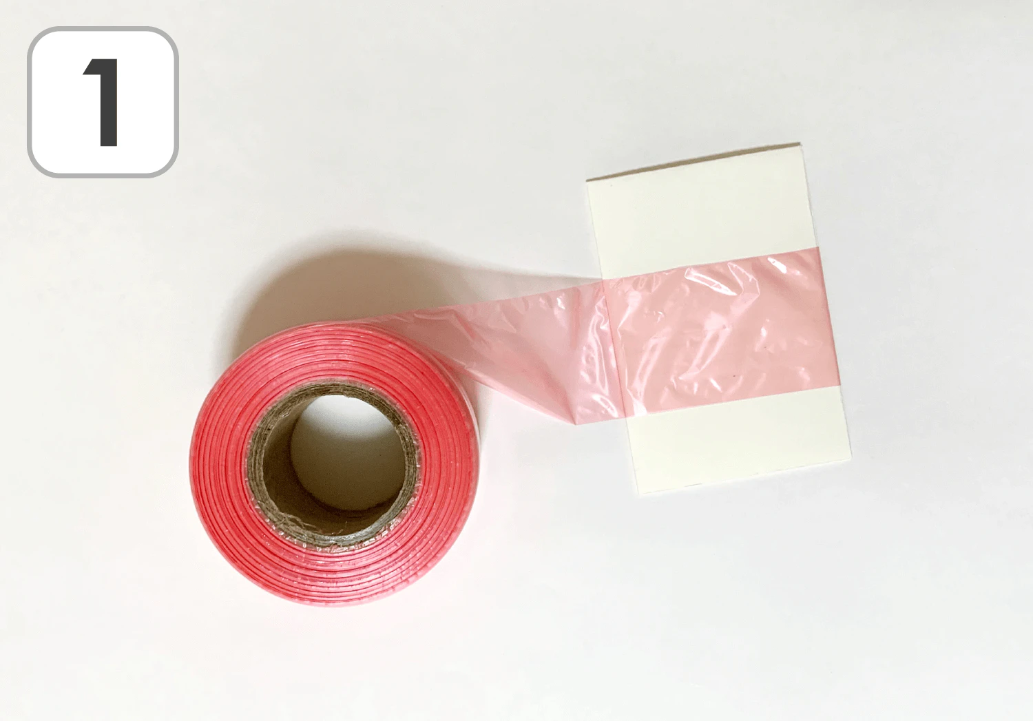 すずらんテープのコスモスの製作手順1