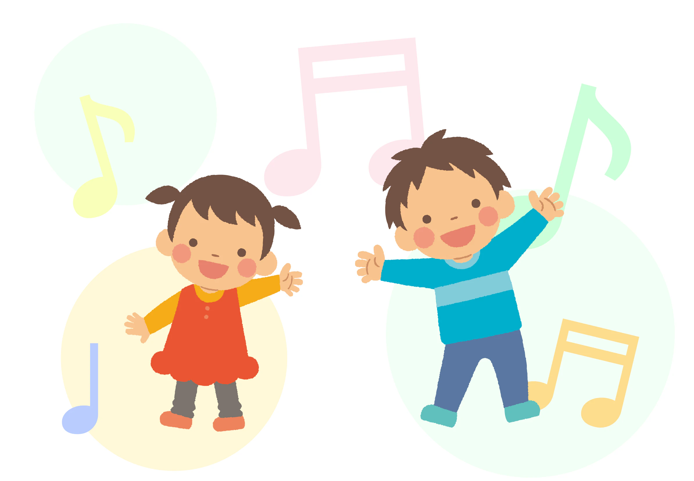 音符と子ども達