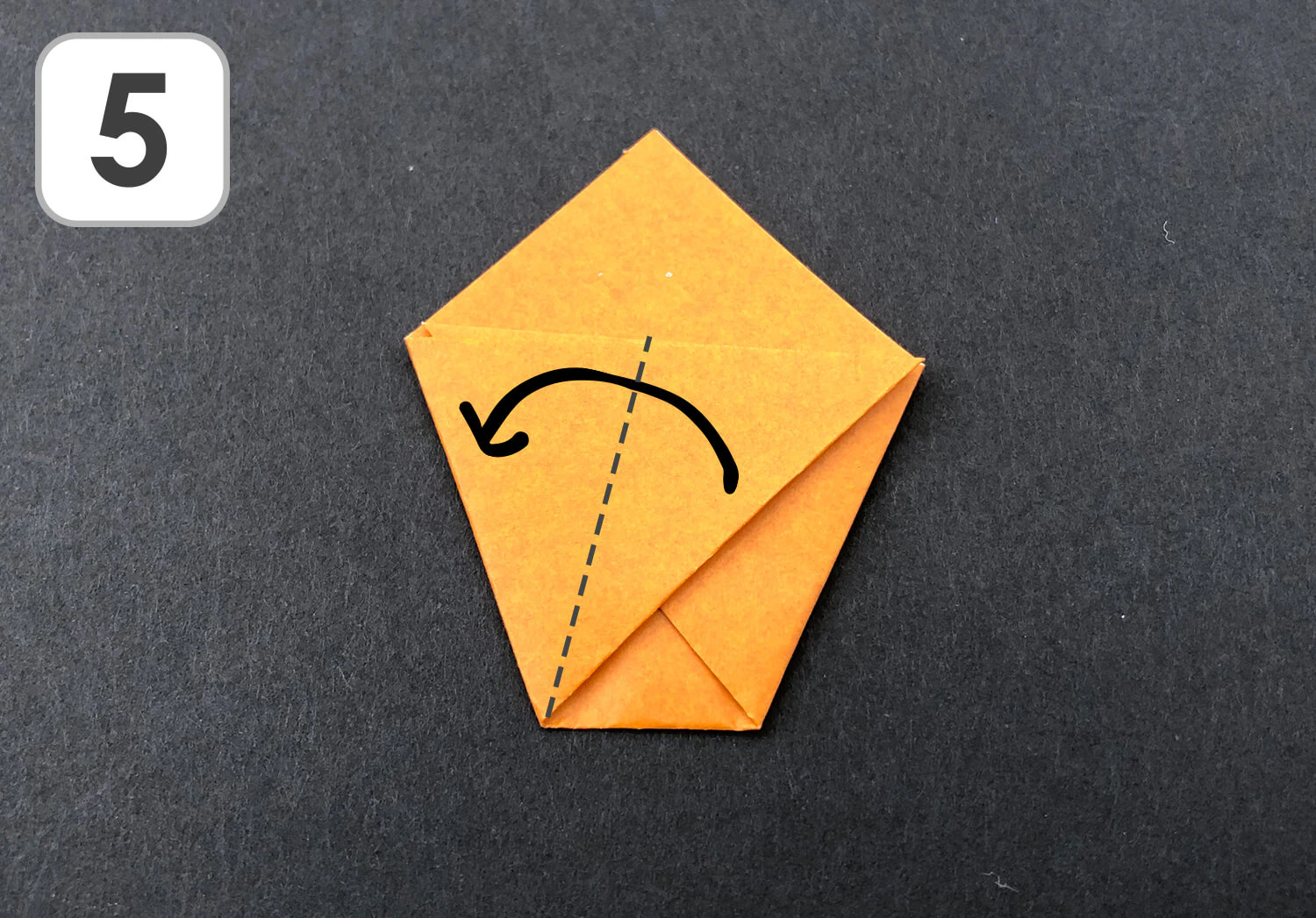 おりがみ　みのむし折り方5