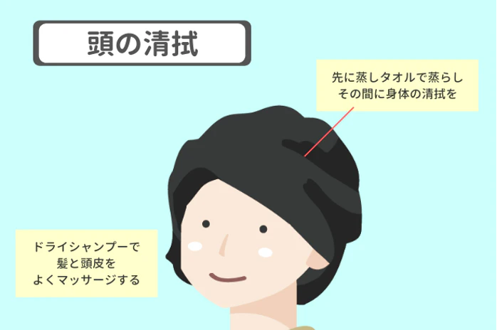 頭の清拭