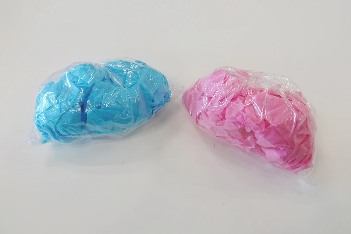 お花紙の織姫＆彦星製作過程3
