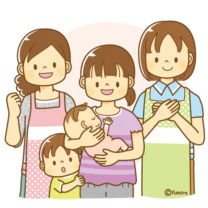 保育士さんたちのイラスト