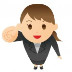 スーツを着た保育士さん
