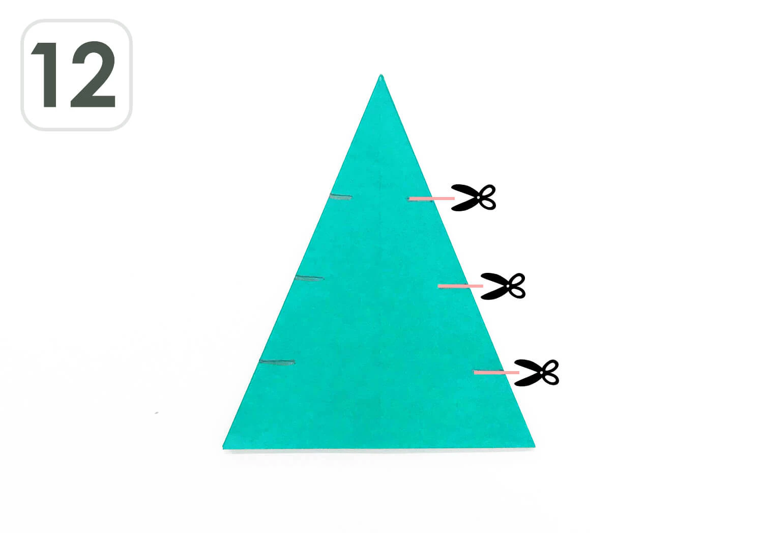 おりがみツリー作り方12