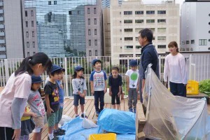 アンジェリカ農園長さまにあいさつ