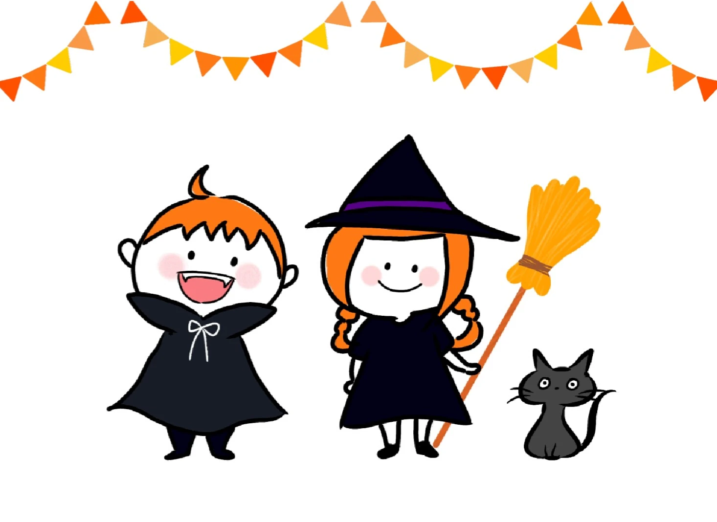 仮装するこどもたち