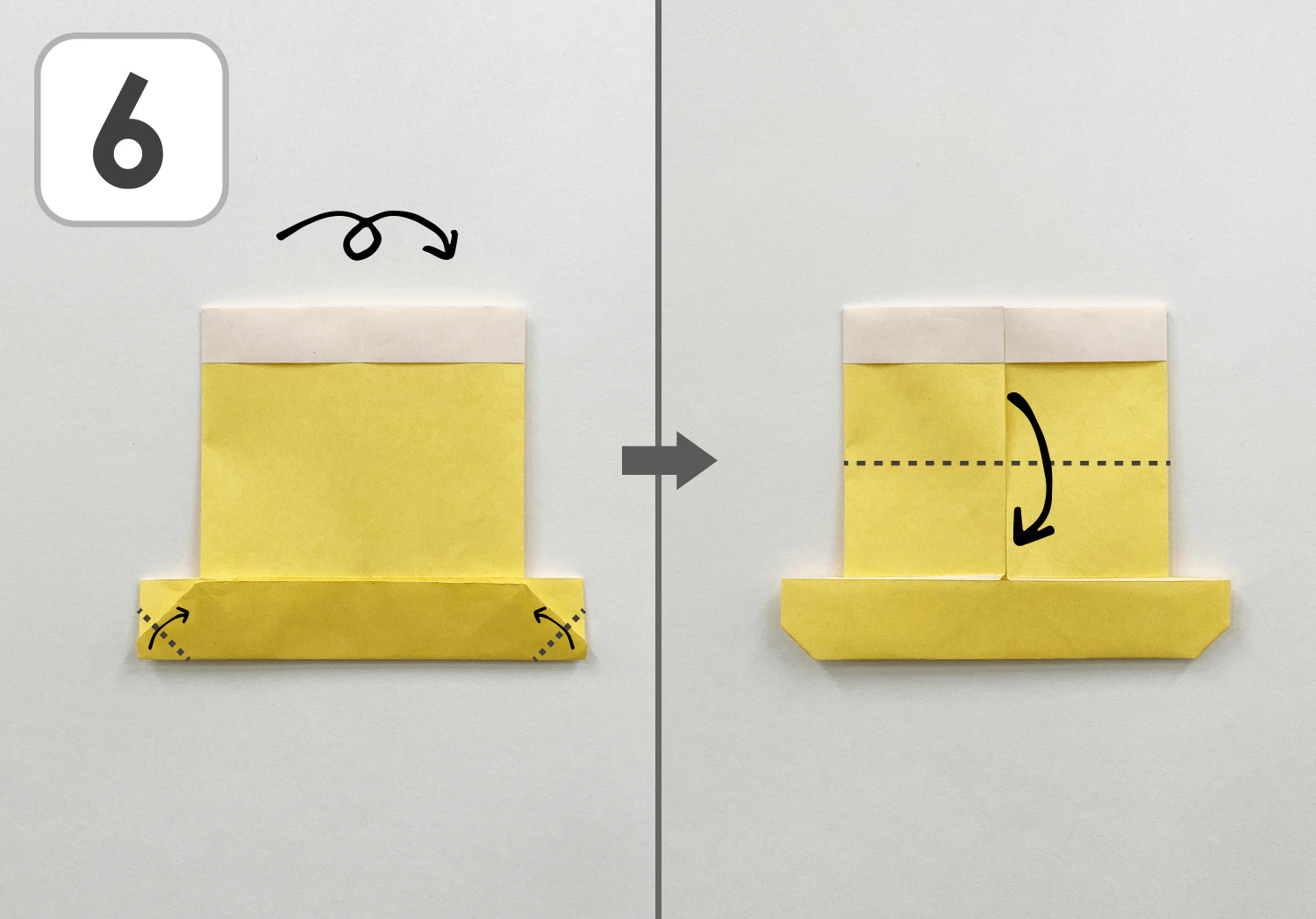 麦わら帽子の折り方6