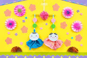 壁面楽しいひな祭り