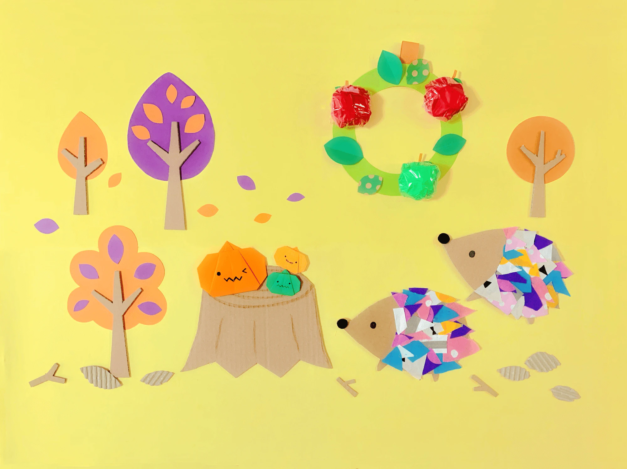 壁面「秋の森」