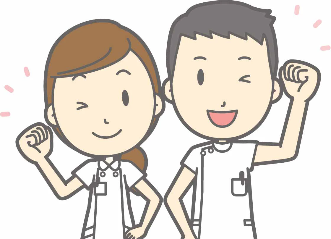 はつらつとした看護師さんのイラスト