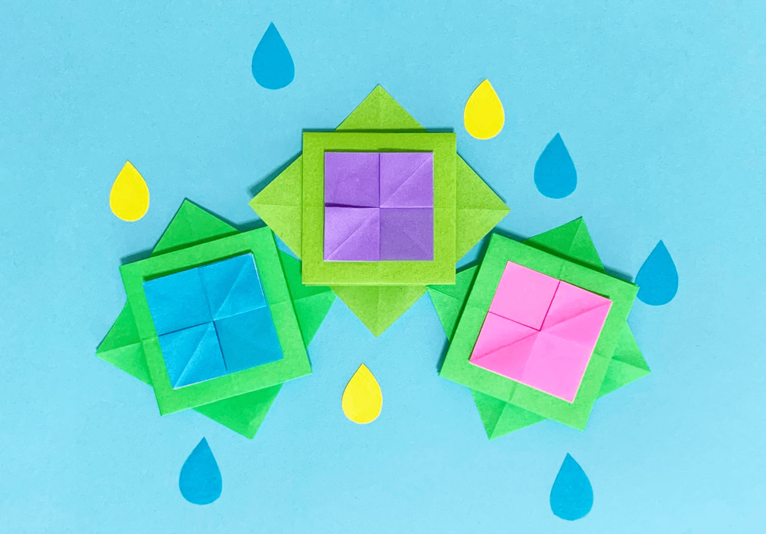 あじさいのおりがみ