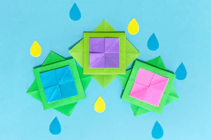 おりがみのあじさい