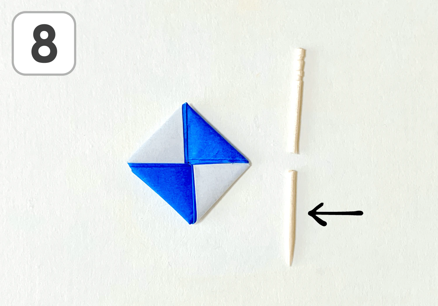 1枚で作るこまの作り方8